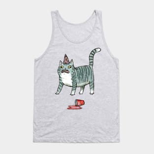 Party cat party foul Tank Top